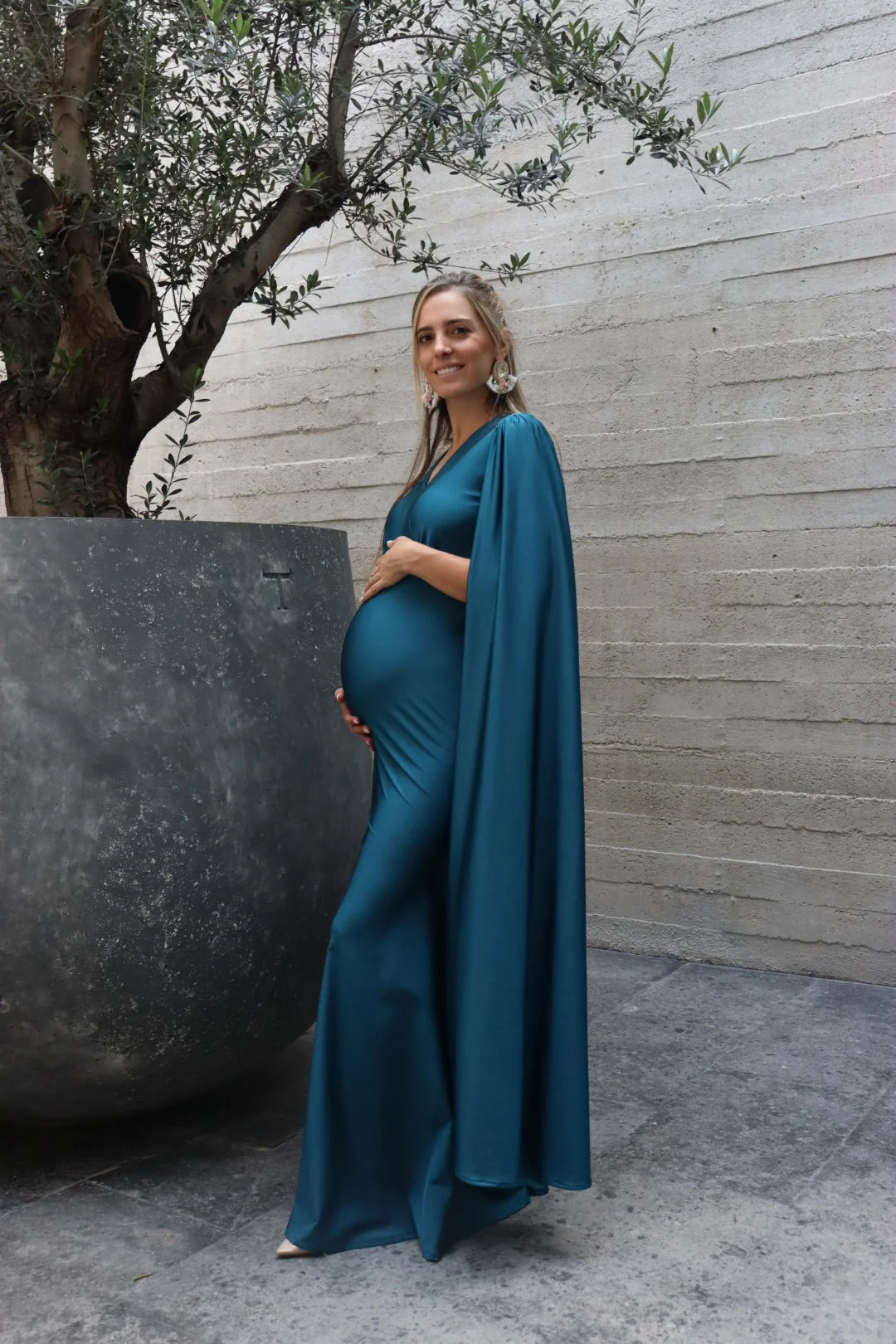 Vestido de Maternidad Eliana Petroleo