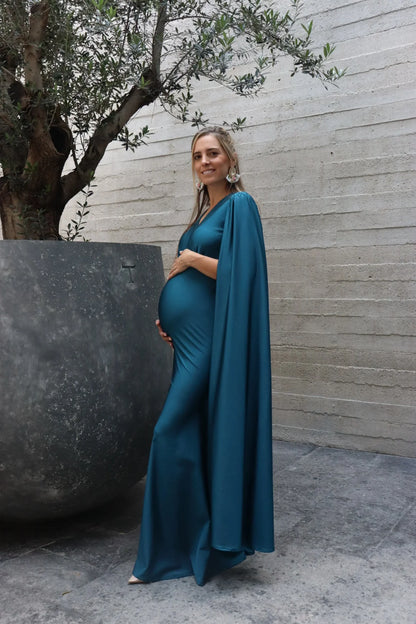 Vestido de Maternidad Eliana Petroleo