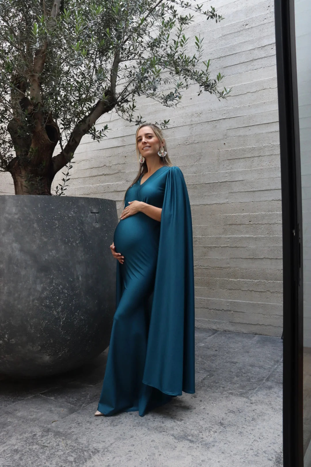 Vestido de Maternidad Eliana Petroleo