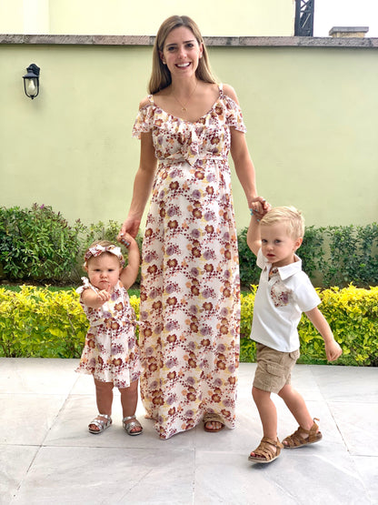 Matching blanco flores