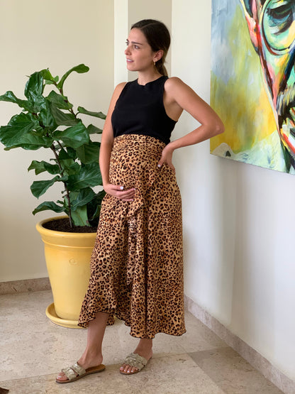 Falda de maternidad, leopardo CH