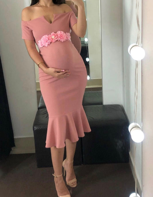 Vestido de maternidad, Itzel rosa fuerte M