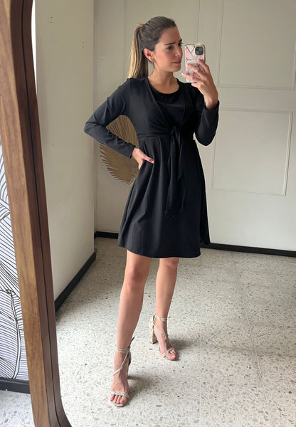 Vestido maternidad y lactancia Romina Negro M