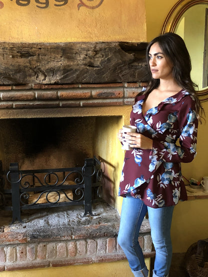 Matching guinda con blusa