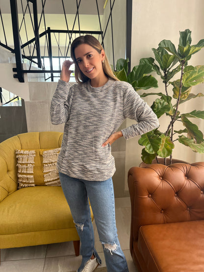 Sueter de lactancia, Celia gris con textura