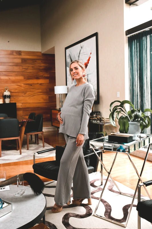 Conjunto de Maternidad Mayte, Gris Sueter